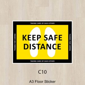 C10 - Safe Distance Floor Graphic (4 pack)