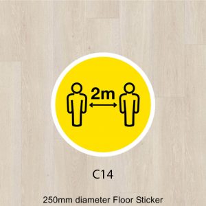 C14 - 2m Apart Circular Floor Graphic (4 pack)